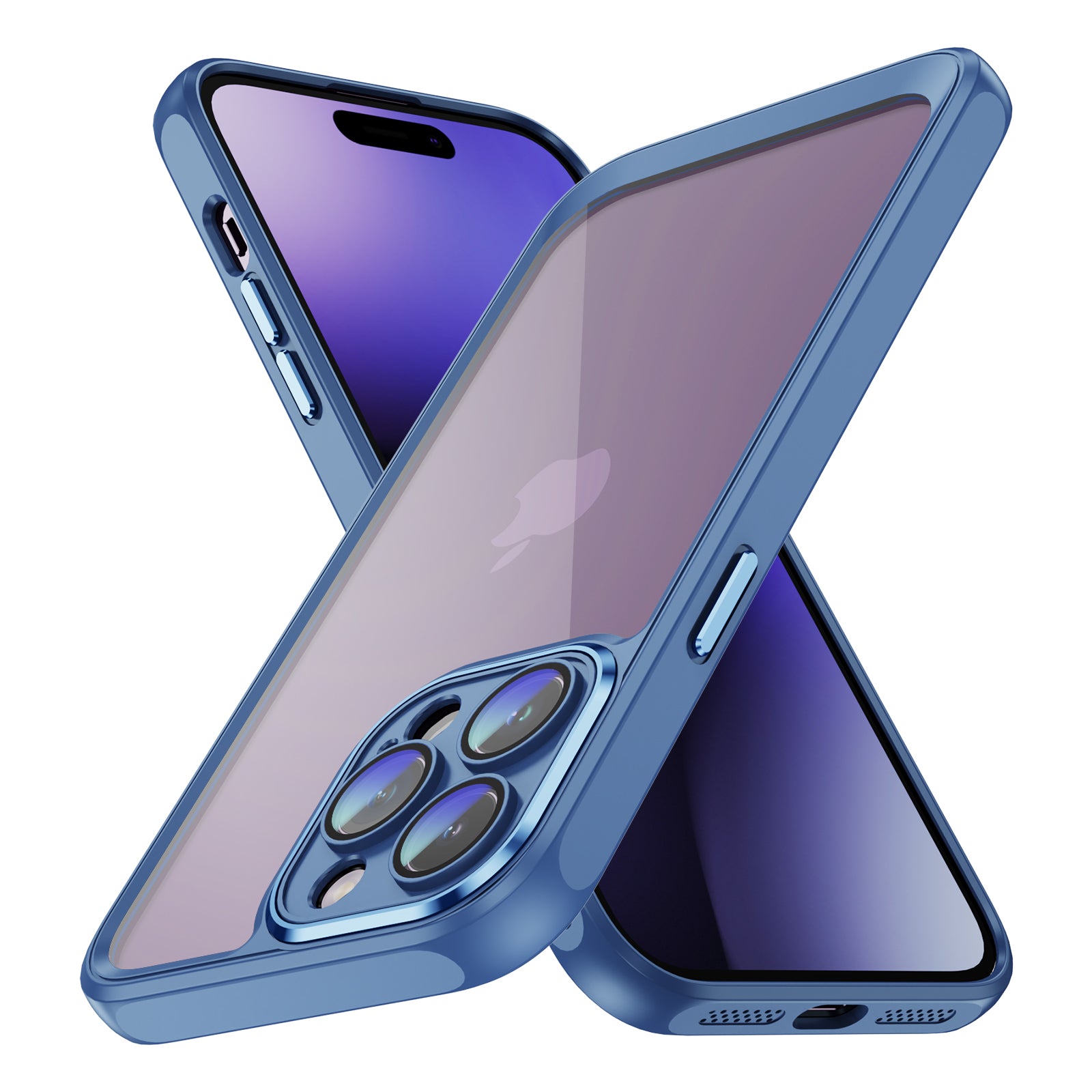 For iPhone 14 Pro Max Clear Phone Case Hard Acrylic Back + Soft TPU Protective Cover with Len Protector For iPhone 14 Pro Max Clear Phone Case Hard Acrylic Back + Soft TPU Protective Cover with Len Protector